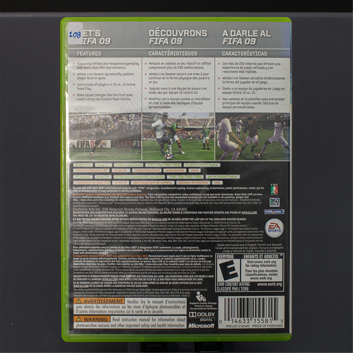FIFA Soccer 09 - Xbox 360 Game