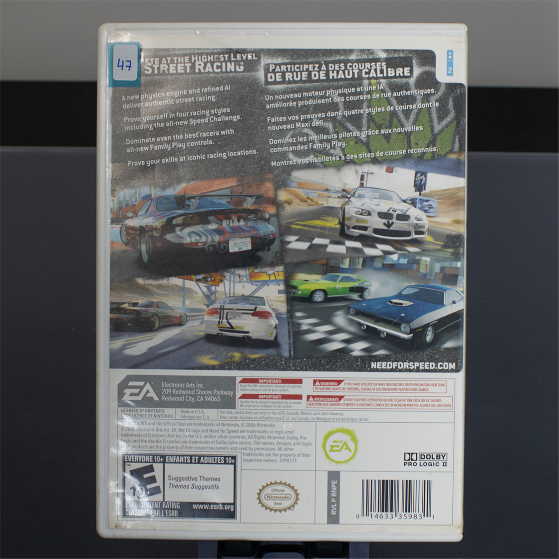 Need For Speed Pro Street - CIB - Wii Game