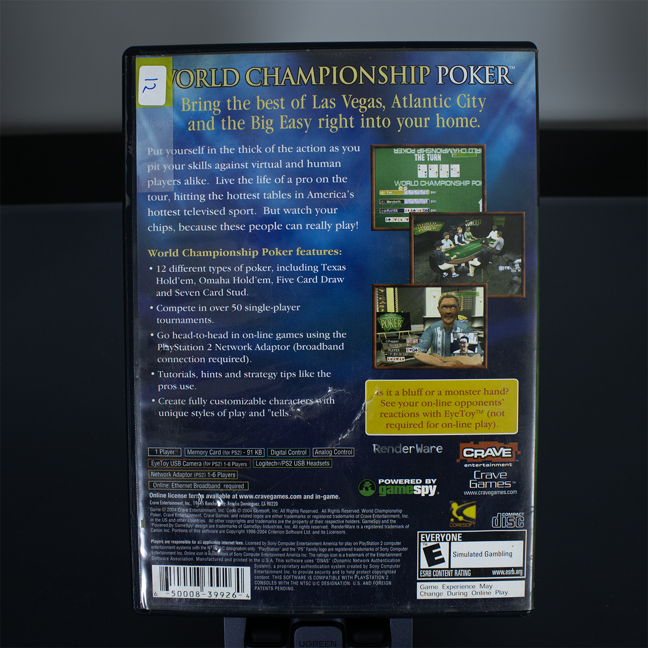 World Championship Poker - CIB - PS2 Game