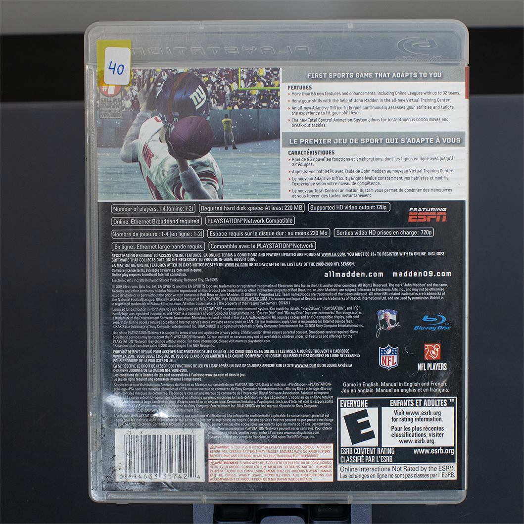 Madden 09 - PS3 Game
