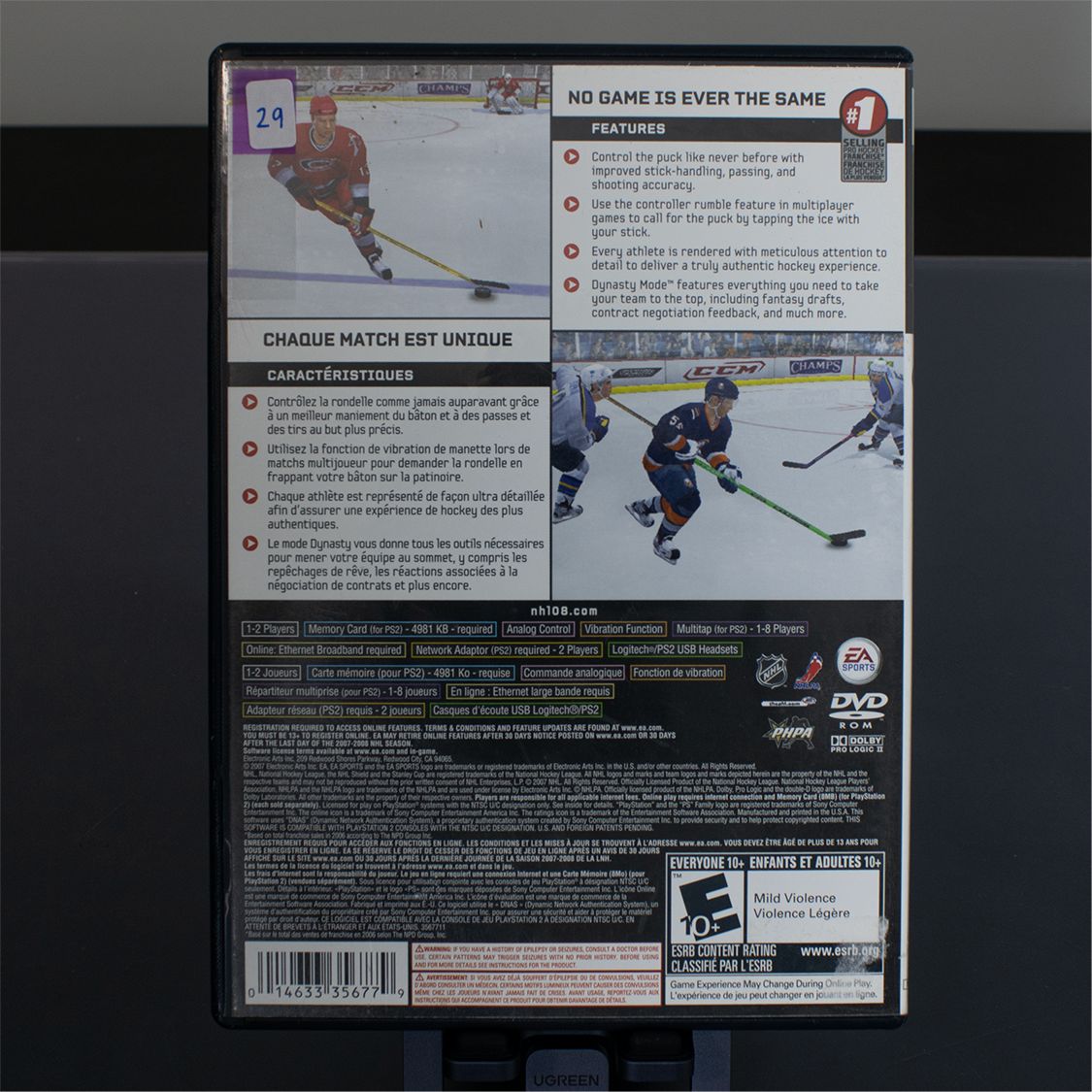 NHL08 - PS2 Game
